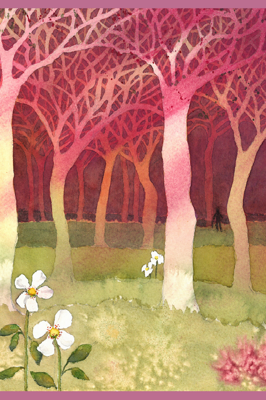 En rosa skog - Paintings4you