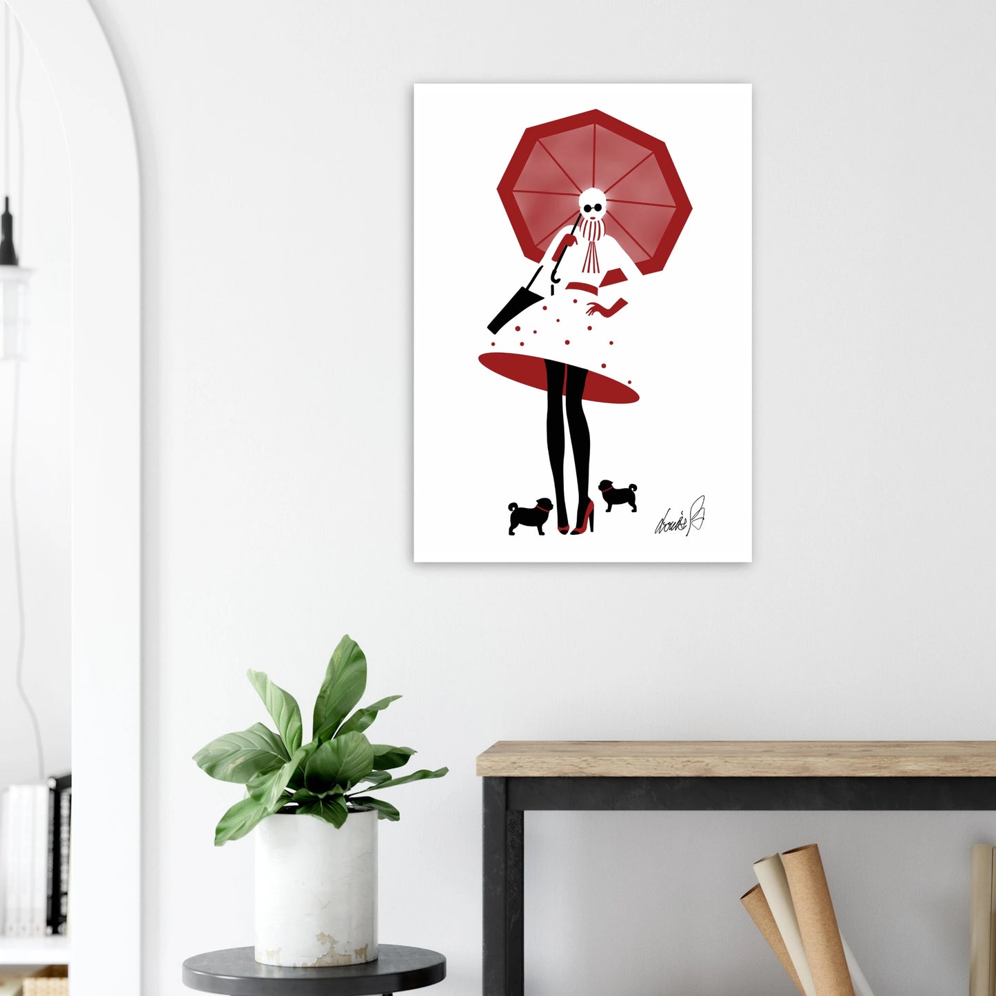 Grafiskt och elegant modeprint inspirerat av stadsliv, mode och starka kontraster. Ett modernt konstprint med chic och lekfull känsla.
