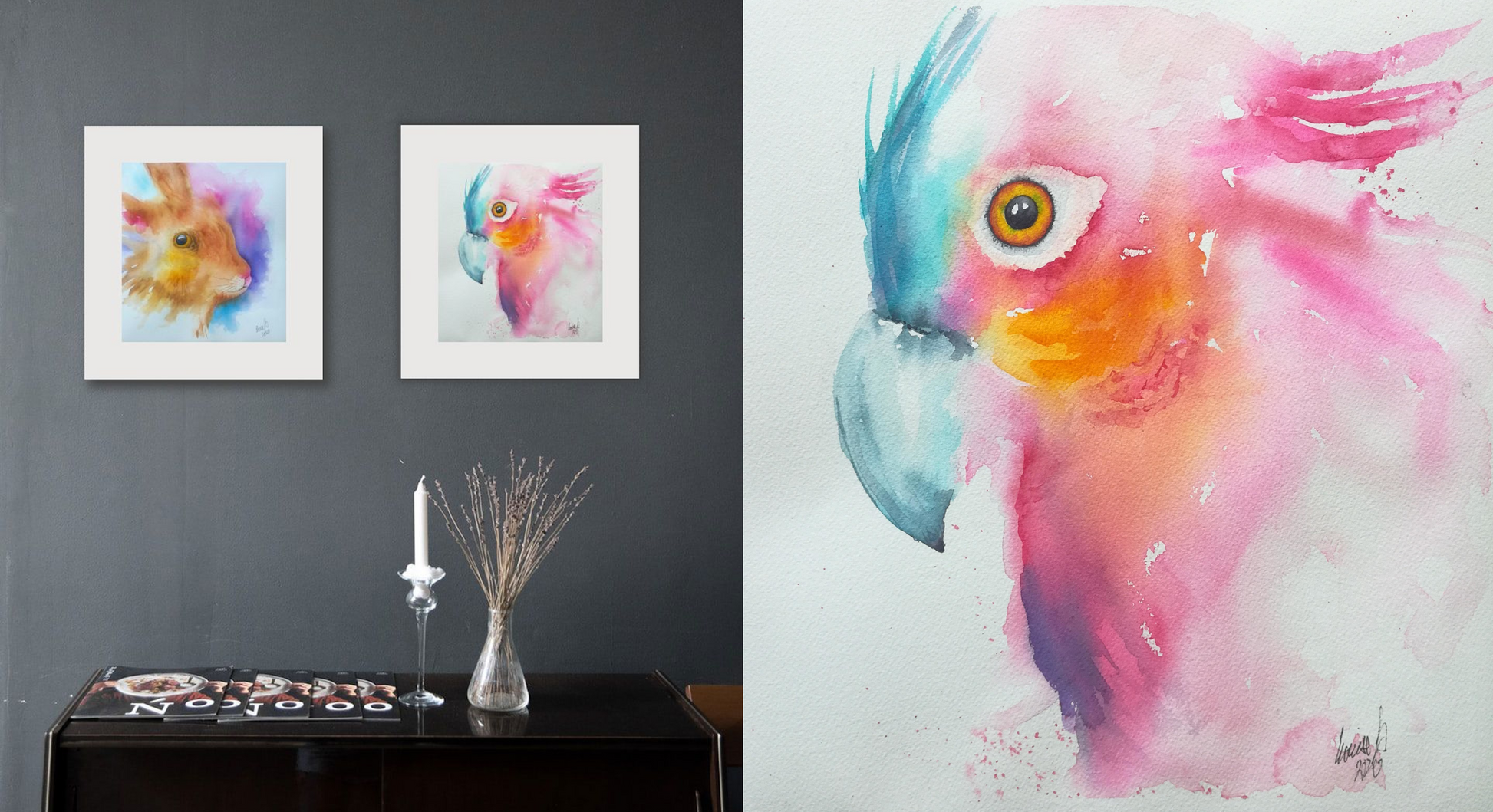 Färgglad papegoja - Paintings4you